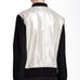 Kate Spade Saturday Metallic Silver Bomber Jacket SIZE S BNWT 300