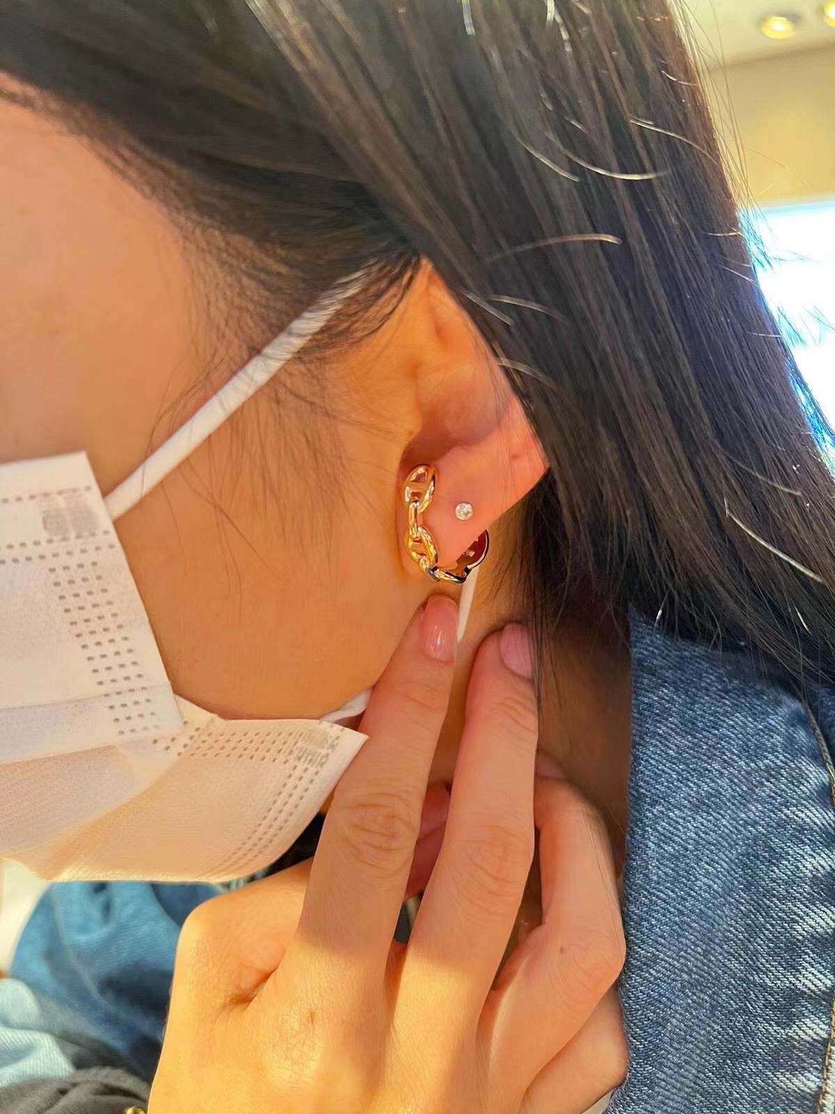 Hermes Pig Nose Earrings without drill