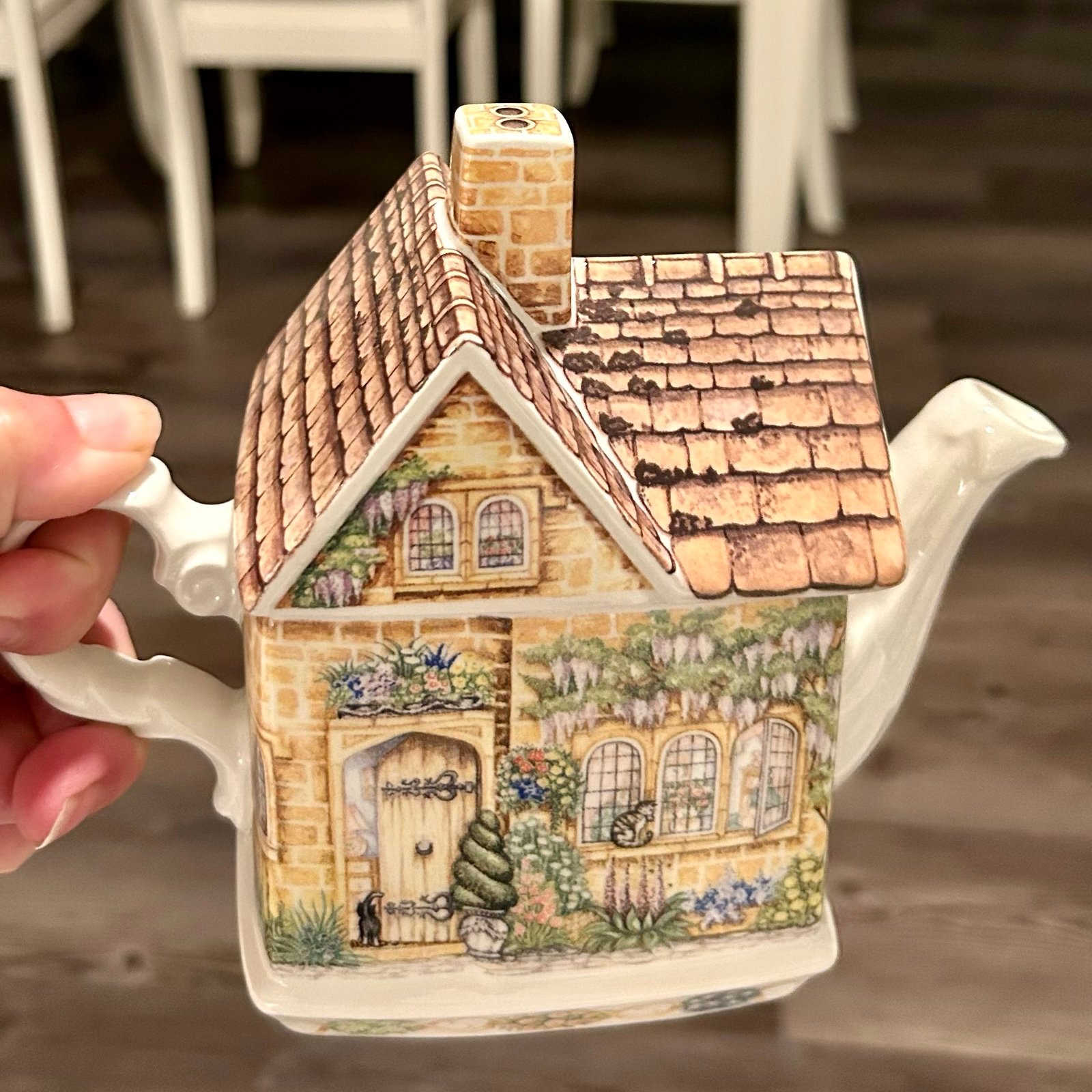 James Sadler WISTERIA LODGE Teapot English Country Cottage Made In England