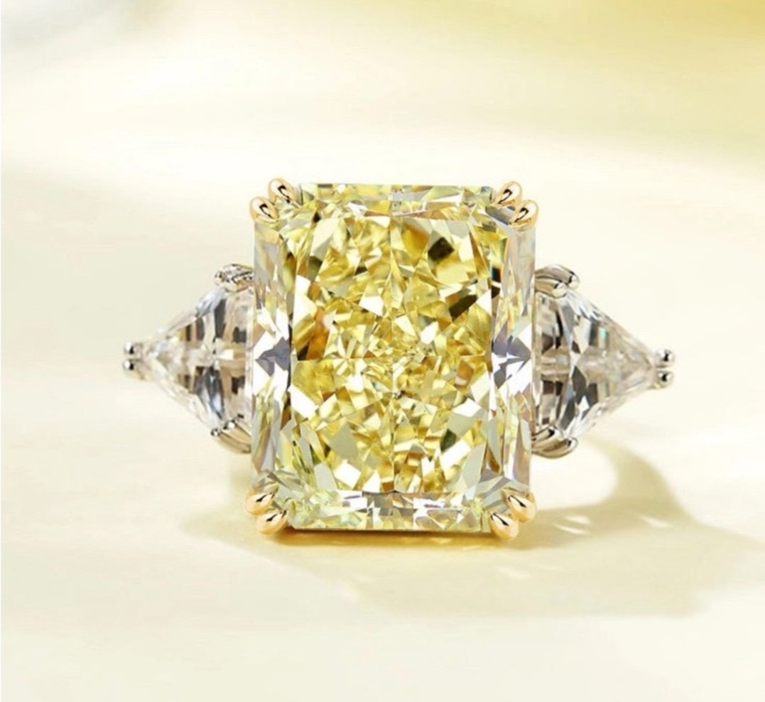 3ct Radiant Canary Ring SIZE 8