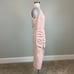 Betsy & Adam Women's Cocktail Dress Size 8 Pink One Shoulder Cut Out Midi Sheath