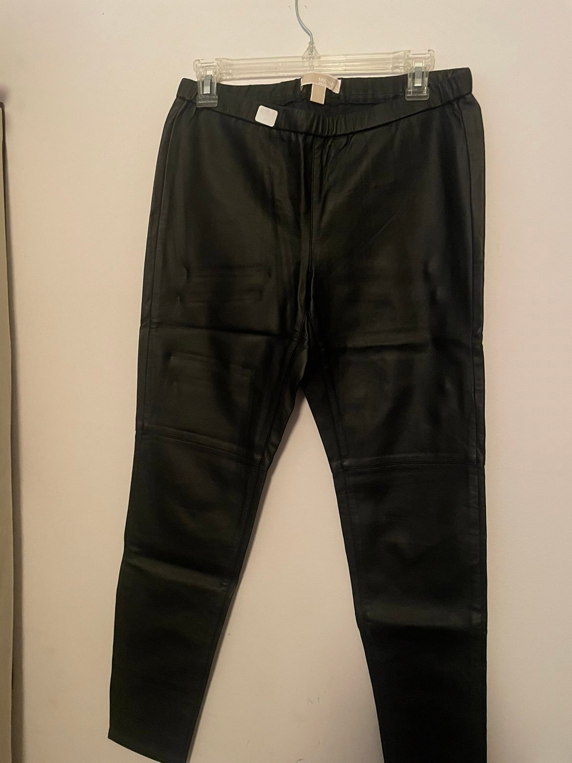 Michael Kors leather black leggings pants size m