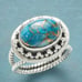 Sliver blue stone Ring