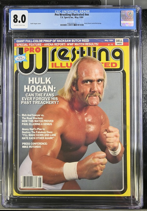 HULK HOGAN - MAY 1984 PRO WRESTLING ILLUSTRATED GRADED MAGAZINE - CGC 8.0