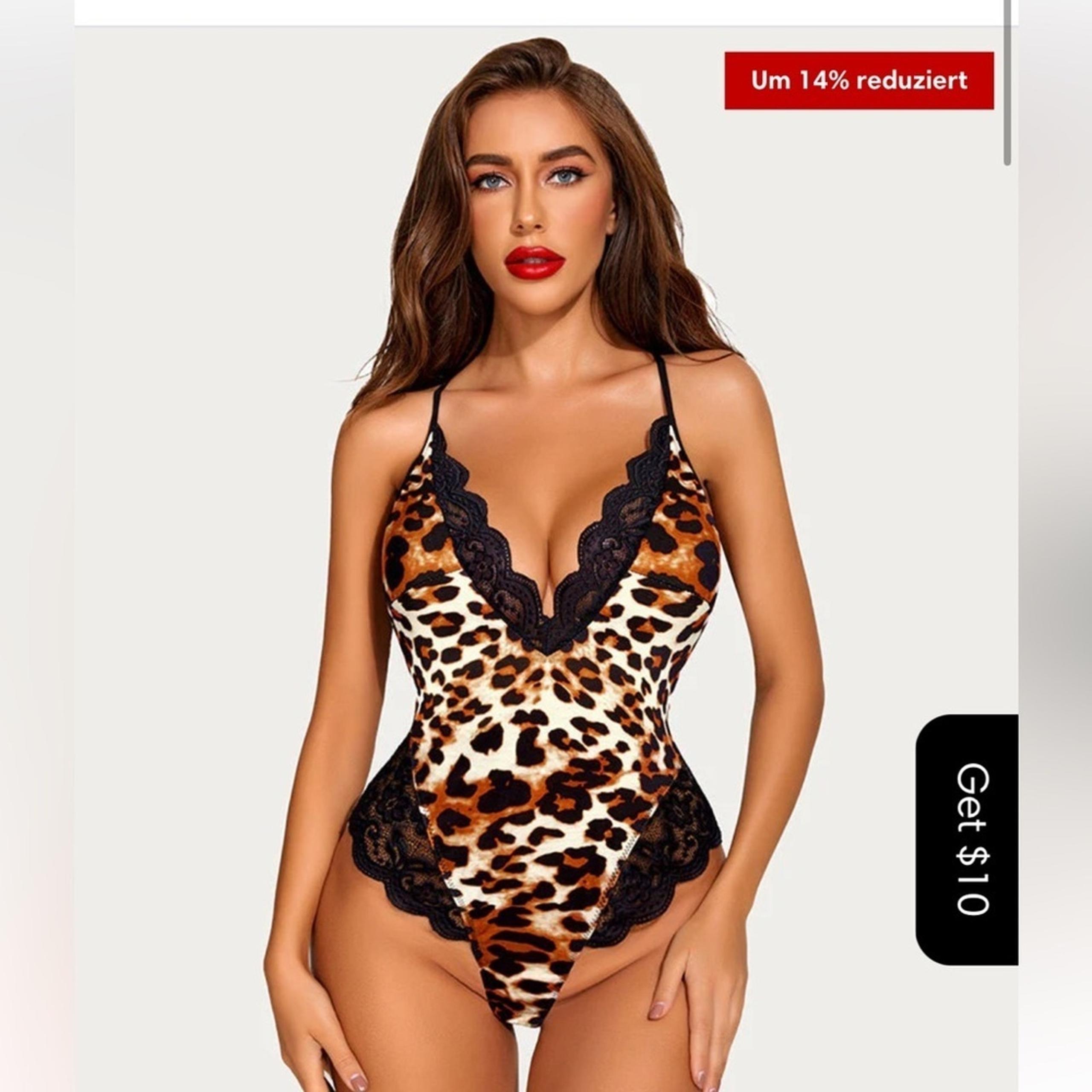 Deep V Teddy Snap Crotch One Piece​​