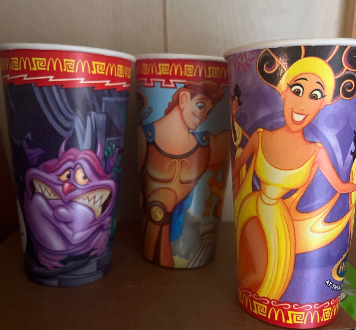 Disney HERCULES RARE MCDONALDS LARGE CUPS