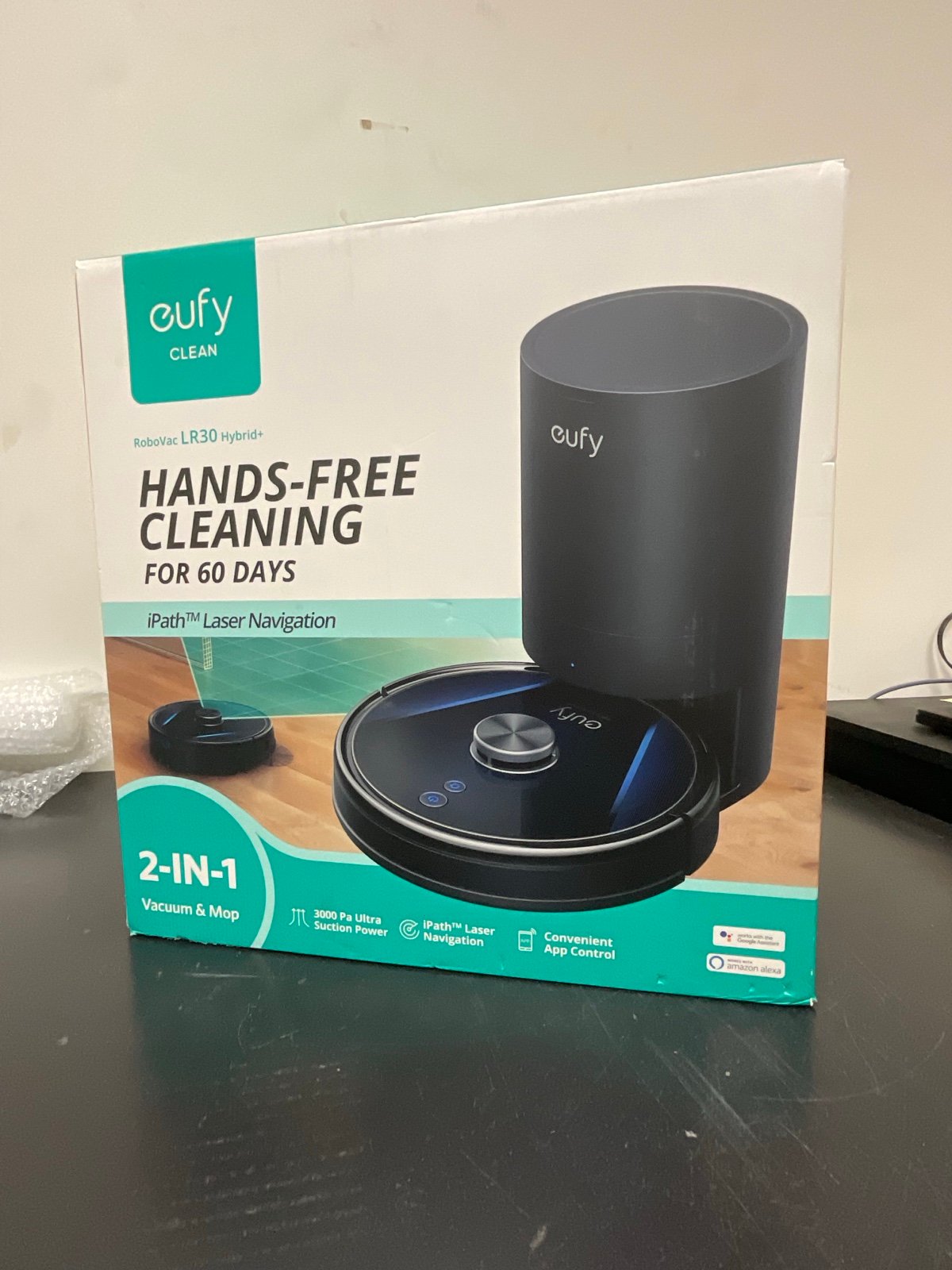 eufy RoboVac LR30 Hybrid+ Laser Navigation with 3000 PA Suction Power
