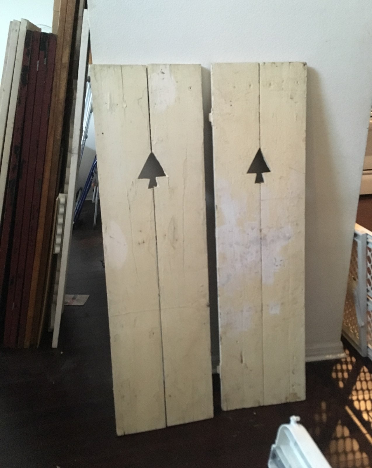 Antique Wood Shutters 54” X 14”