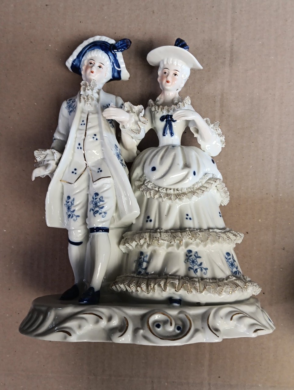 Vintage Blue And White Porcelain figurines