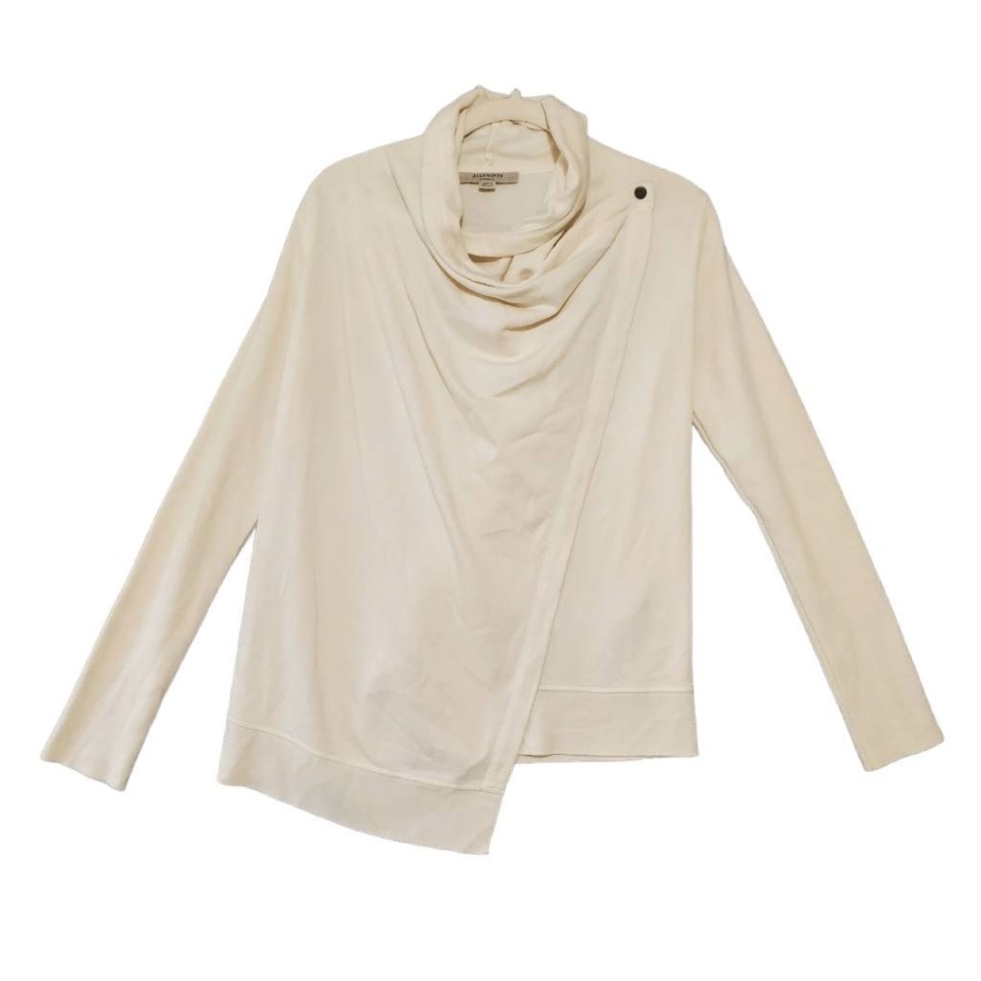 ALL SAINTS WOMEN'S LONG SLEEVE IVY DRAPE CARDIGAN EXTRA SAMLL