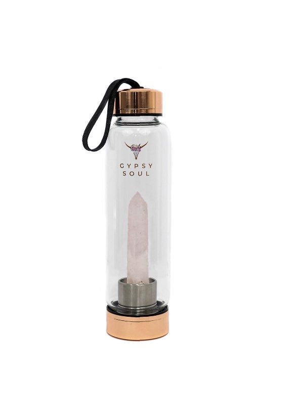 Gypsy Soul Rose Quartz Crystal Bottle