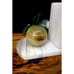 Vintage MCM White And Sage Onyx Sphere Bookends Alabaster Natural Stone Decor