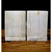 Vintage MCM White And Sage Onyx Sphere Bookends Alabaster Natural Stone Decor