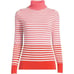 Lands End Women's Cashmere Turtleneck Striped Ombre Sweater- Size Small