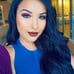 Celebrity free part 360 blue ombre wig