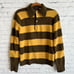 Vintage Piccadilly 100% Lambswool Striped 1/2 Button Up Sweater Size Medium