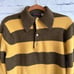 Vintage Piccadilly 100% Lambswool Striped 1/2 Button Up Sweater Size Medium