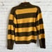 Vintage Piccadilly 100% Lambswool Striped 1/2 Button Up Sweater Size Medium