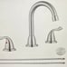 NIB RKF Bathroom Faucet for Sink 3 Hole Brushed Nickel 8 inch with Drain