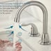 NIB RKF Bathroom Faucet for Sink 3 Hole Brushed Nickel 8 inch with Drain