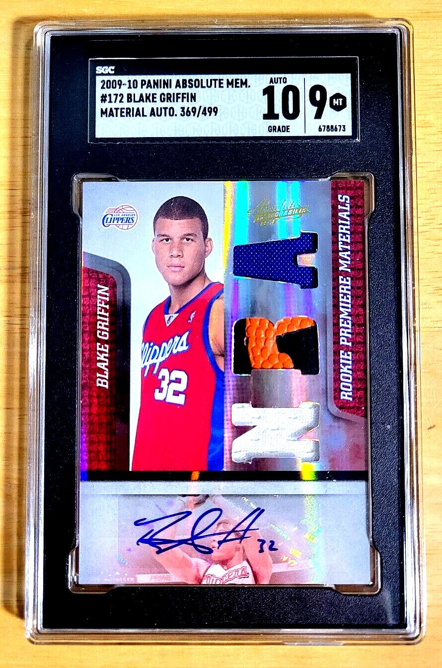 SCG 9 MINT 2009 BLAKE GRIFFIN ABSOLUTE MEMORABILIA SP /499 ROOKIE AUTO RC G1016