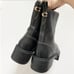 NEW Coach Liza Zip-Front Leather Lug Sole Boots size 9.5