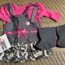 American Girl 2011 BITTY BABY Twin Girl CAMO JUMPER Outfit Set