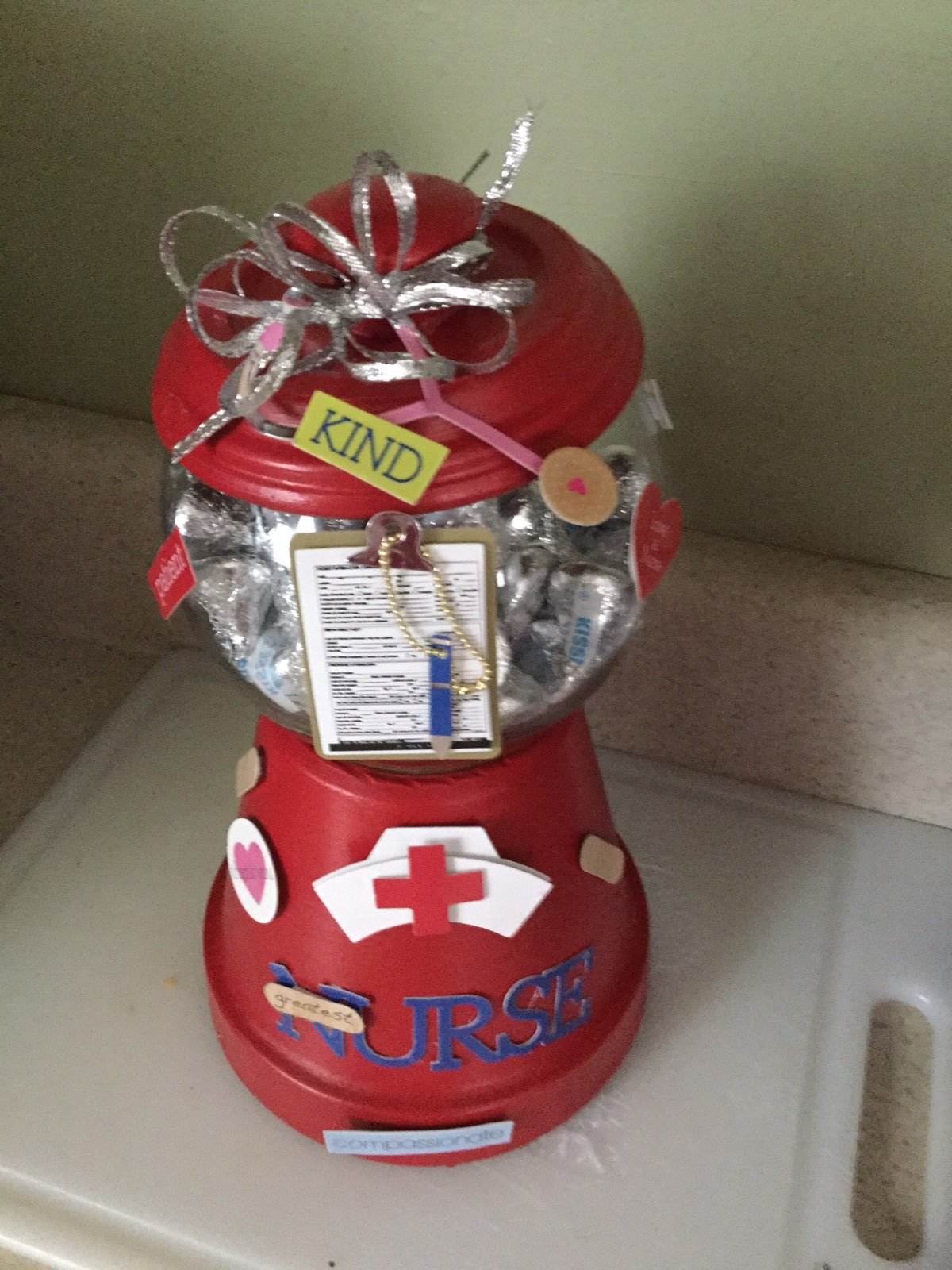 Nurse themed Candy Jar w/Candy