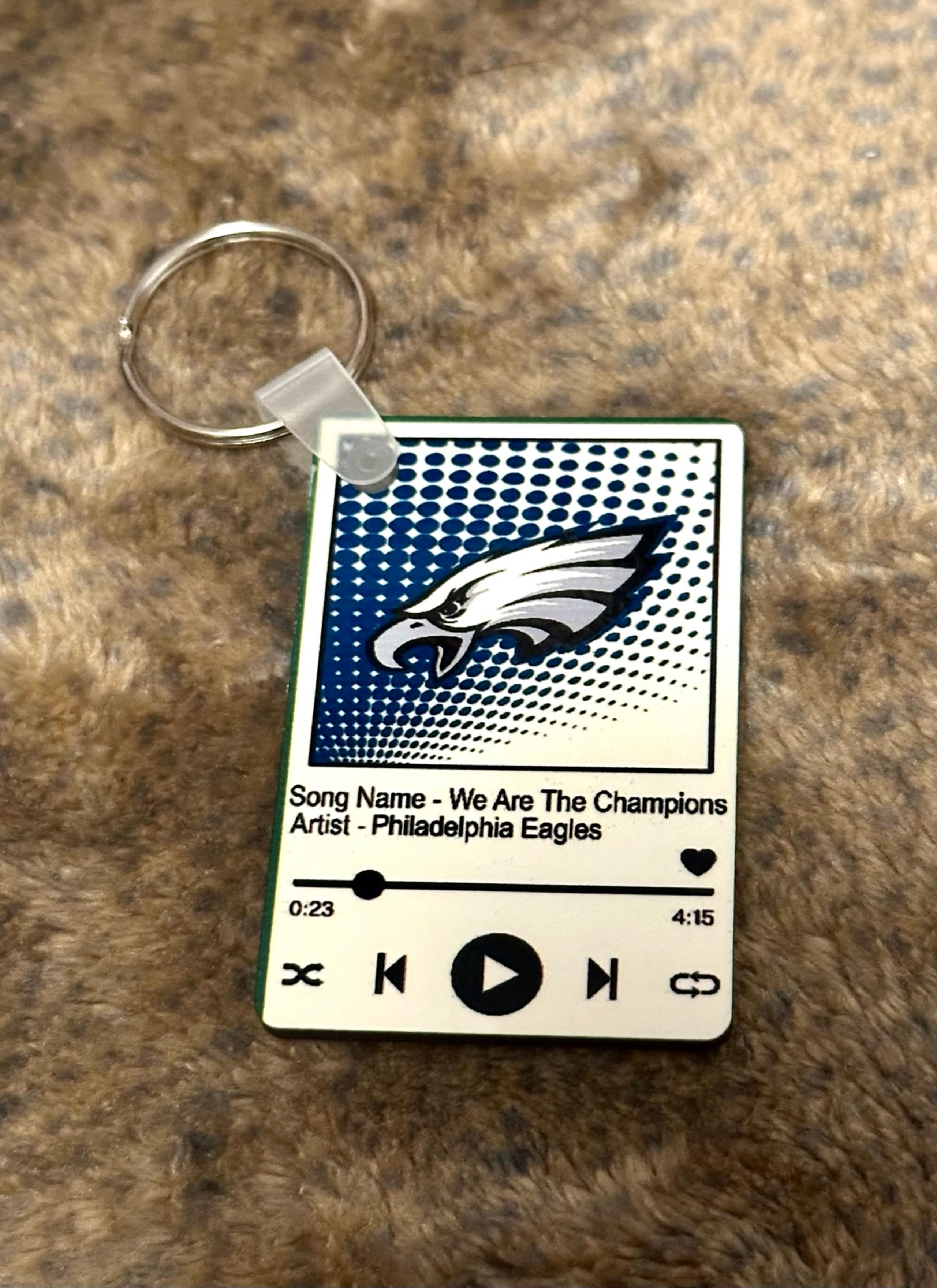 Philadelphia Eagles Playlist Keychain