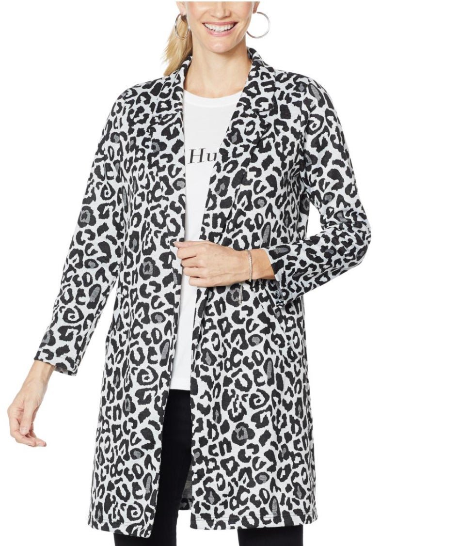 BRITTANY HUMBLE JACQUARD (LEOPARD) COAT SIZE SMALL- SIMPLY GORGEOUS- NEW
