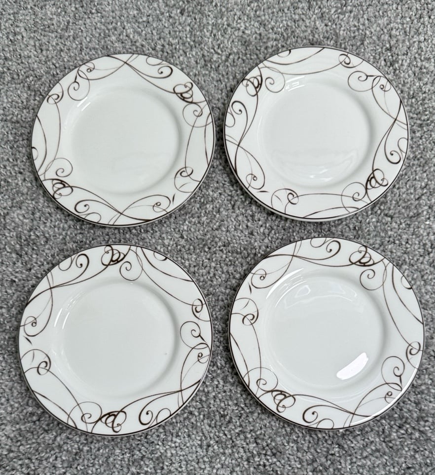 Set of 4 Lenox chocolate dessert plates