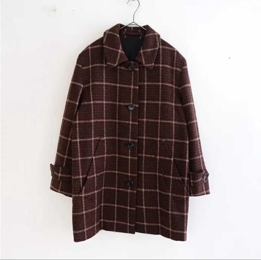 【Retail Price 132,000 Yen】Margaret Howell x Harris Tweed Check Coat