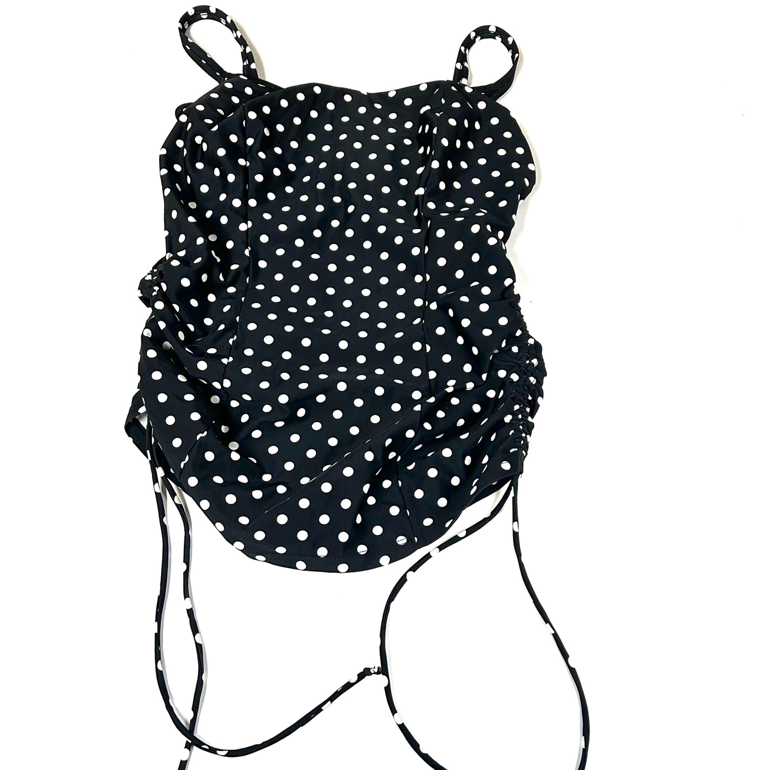 Panache Swim 32GG Tankini Top Black White Polkadots SW1011 Anya Underwire #3511
