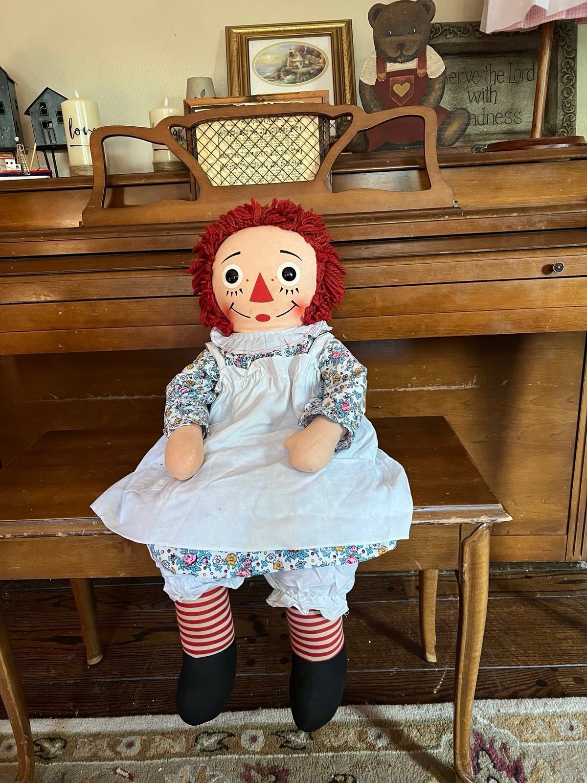 Rare Vintage 1960 s Knickerbocker Raggedy Ann 3 Feet Tall Mercari