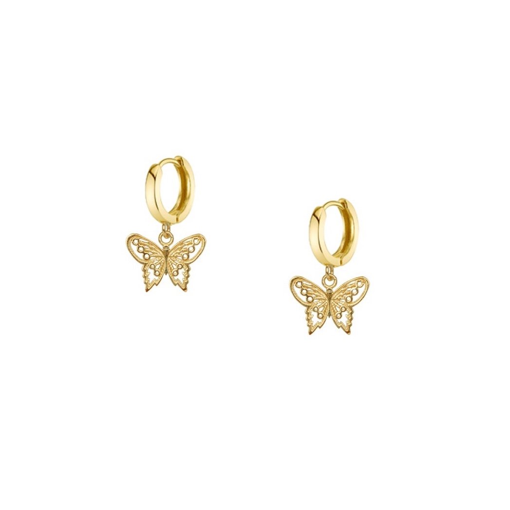 Brand new Are You Am I lolo butterfly hoop earrings