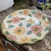 LONGABERGER Sunflower Floral Print Scalloped Edge Set of Two Boxes =4 Plates!