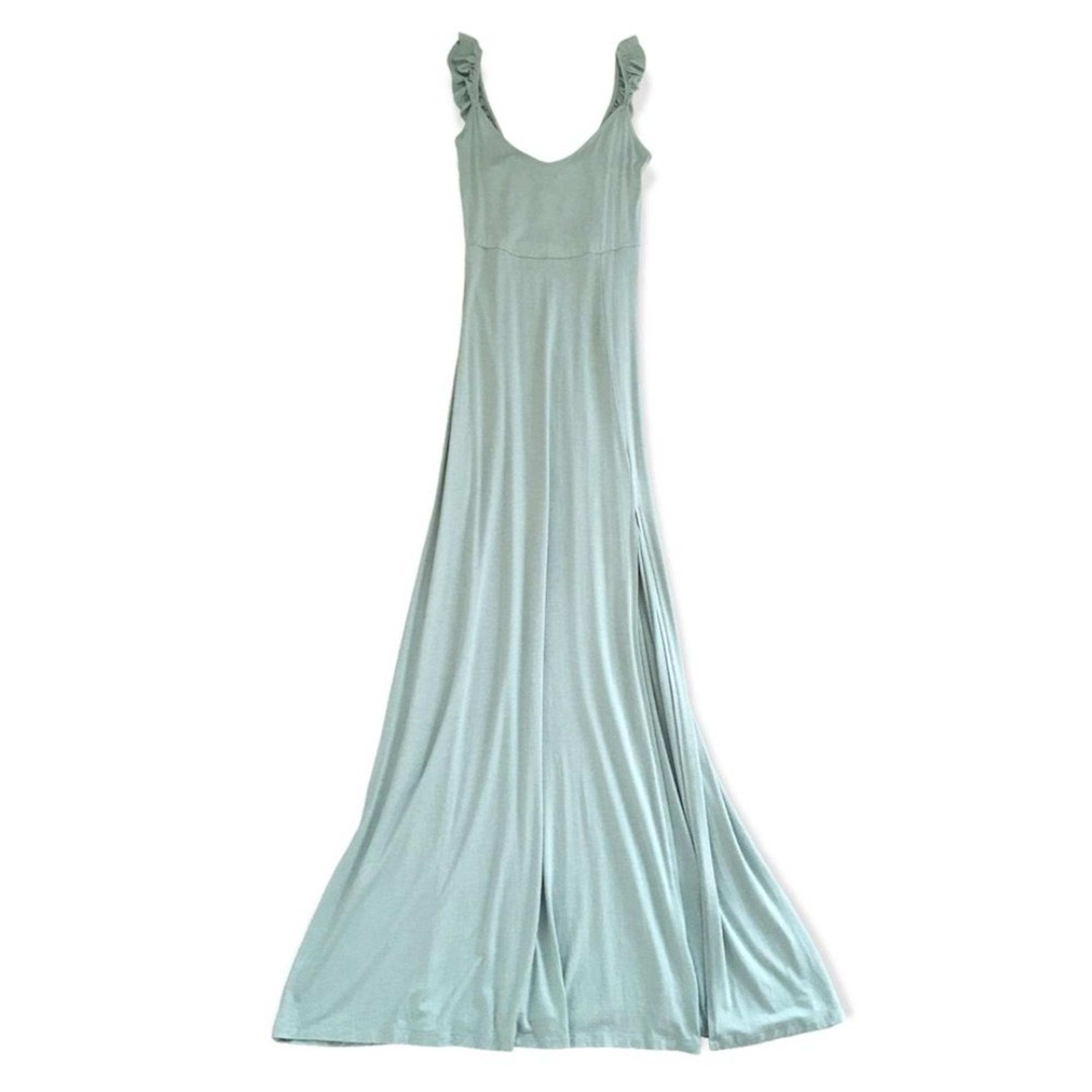 Green Ruffle Maxi Dress