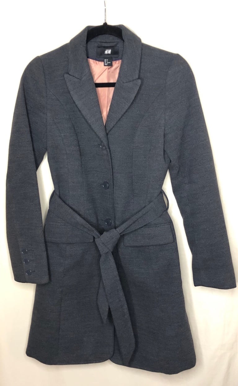H&M tie belted single breasted Women’s Coat XS
