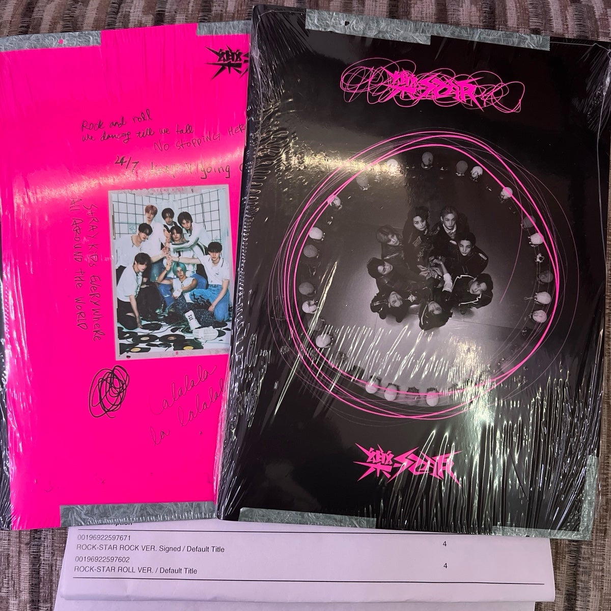 stray kids rock star signed & standard sealed album set