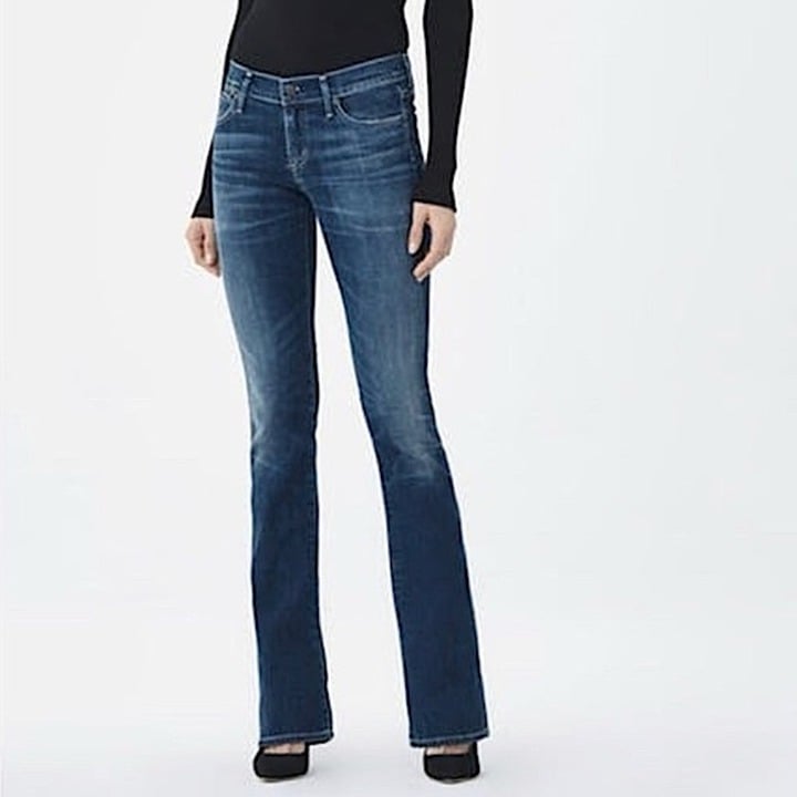 Citizens of Humanity Ingrid 002 Stretch Distressed Low Waist Flair Jeans Size 30