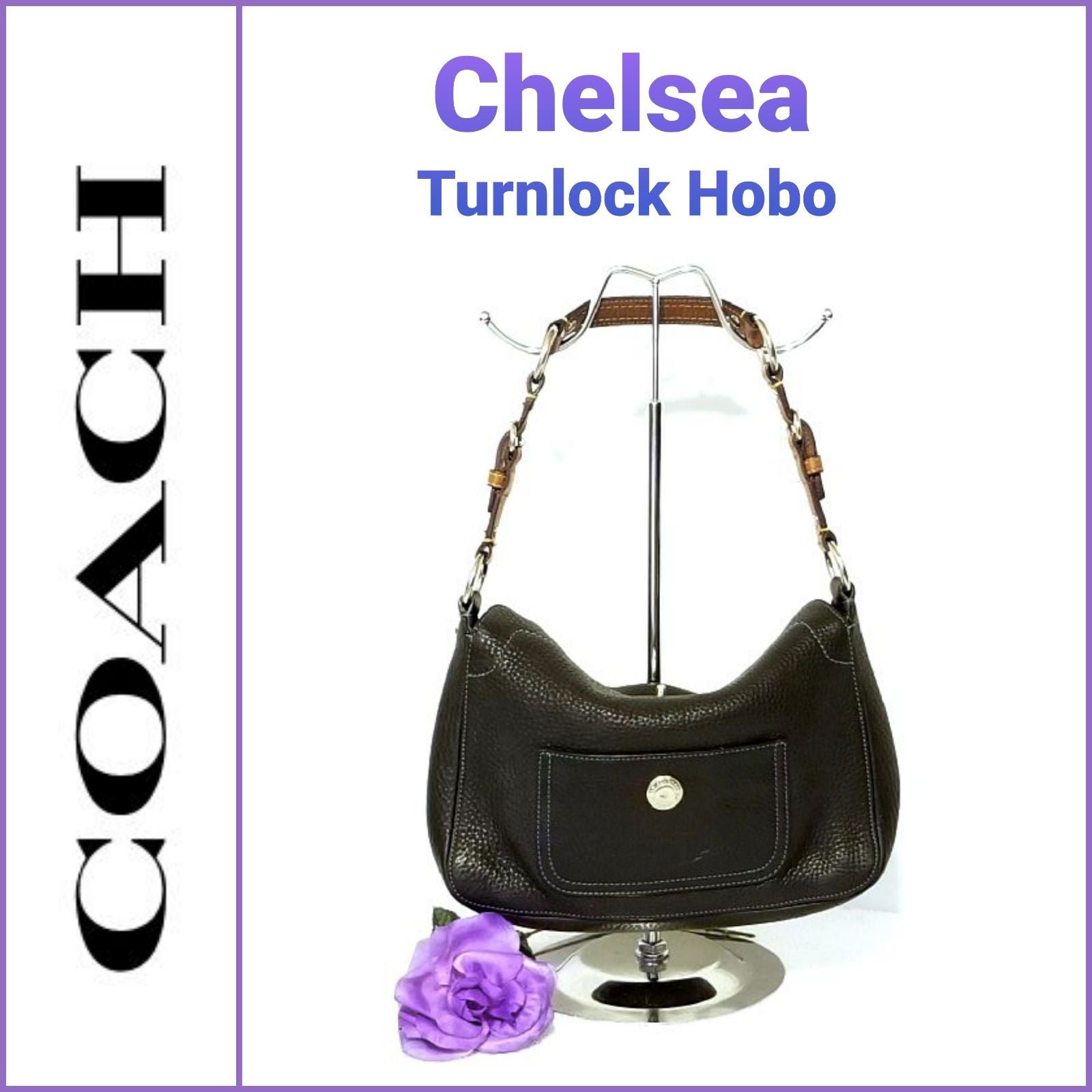 * Coach Chelsea Turnlock Hobo 8A38 in Navy
