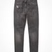 American eagle high waisted distressed/ripped gray jeans size 8 nwt