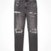 American eagle high waisted distressed/ripped gray jeans size 8 nwt