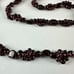 31 Long Vintage Garnet Cluster Necklace with Barrel Clasp b1407