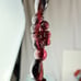 31 Long Vintage Garnet Cluster Necklace with Barrel Clasp b1407