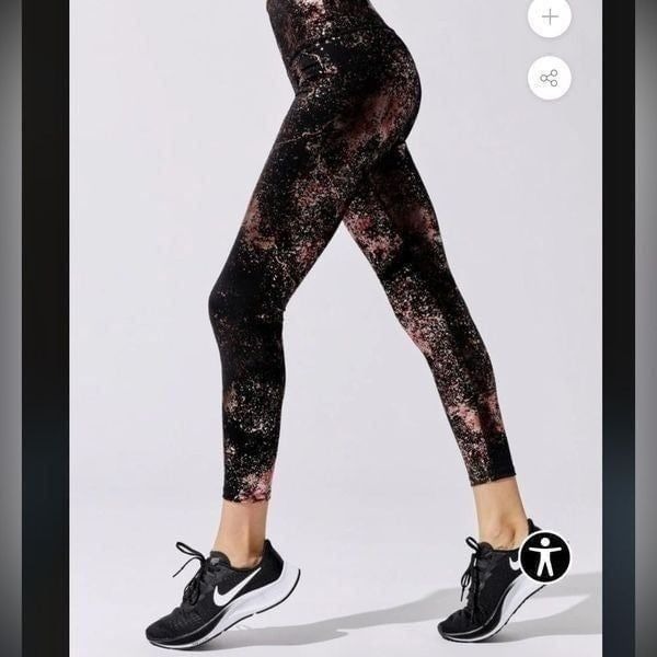 NWTs Carbon38 Art Foil Leggings in Pink Size XS