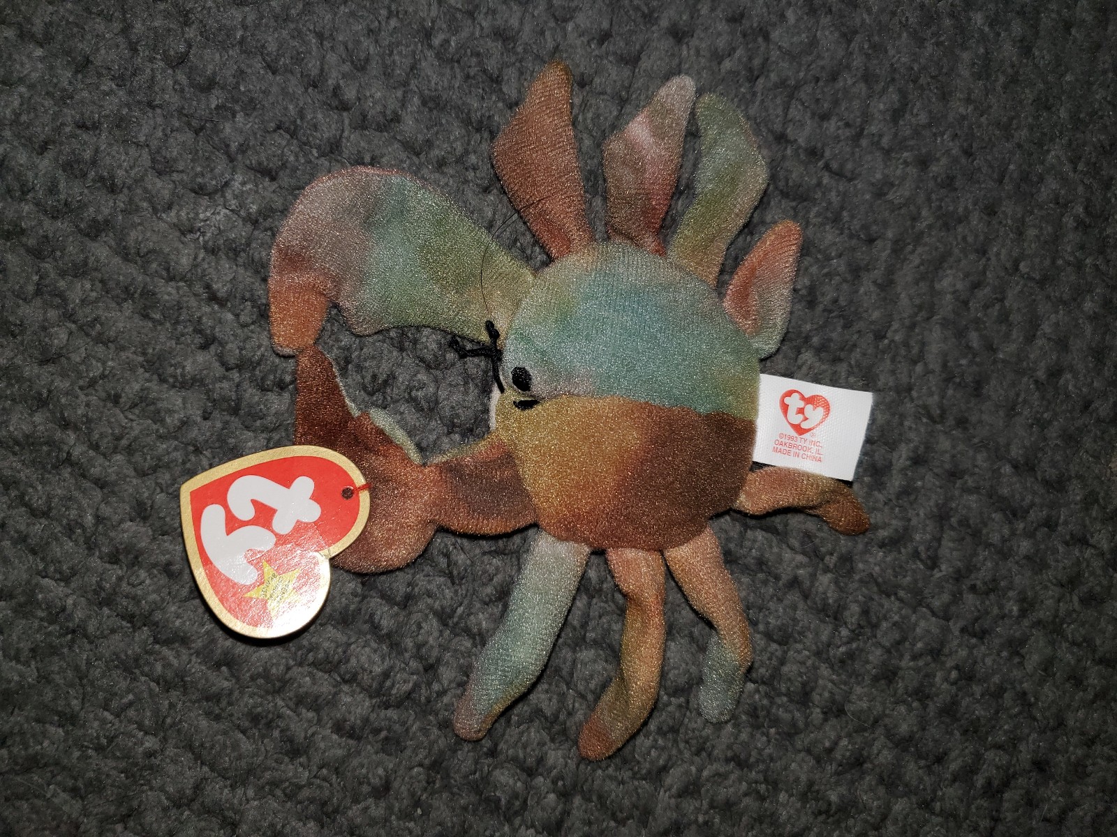 Ty Claude the Crab First Edition RARE Teenie Beanie Baby