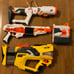 NERF Lot of 4 Guns/accessories