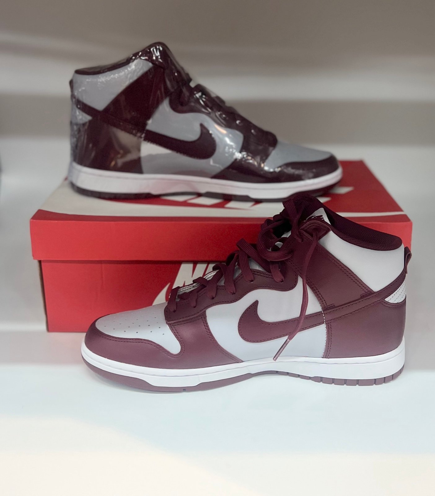 Nike Dunk High Retro Dark Beetroot Maroon Red Grey DD1399-600 OG Mens Size 12