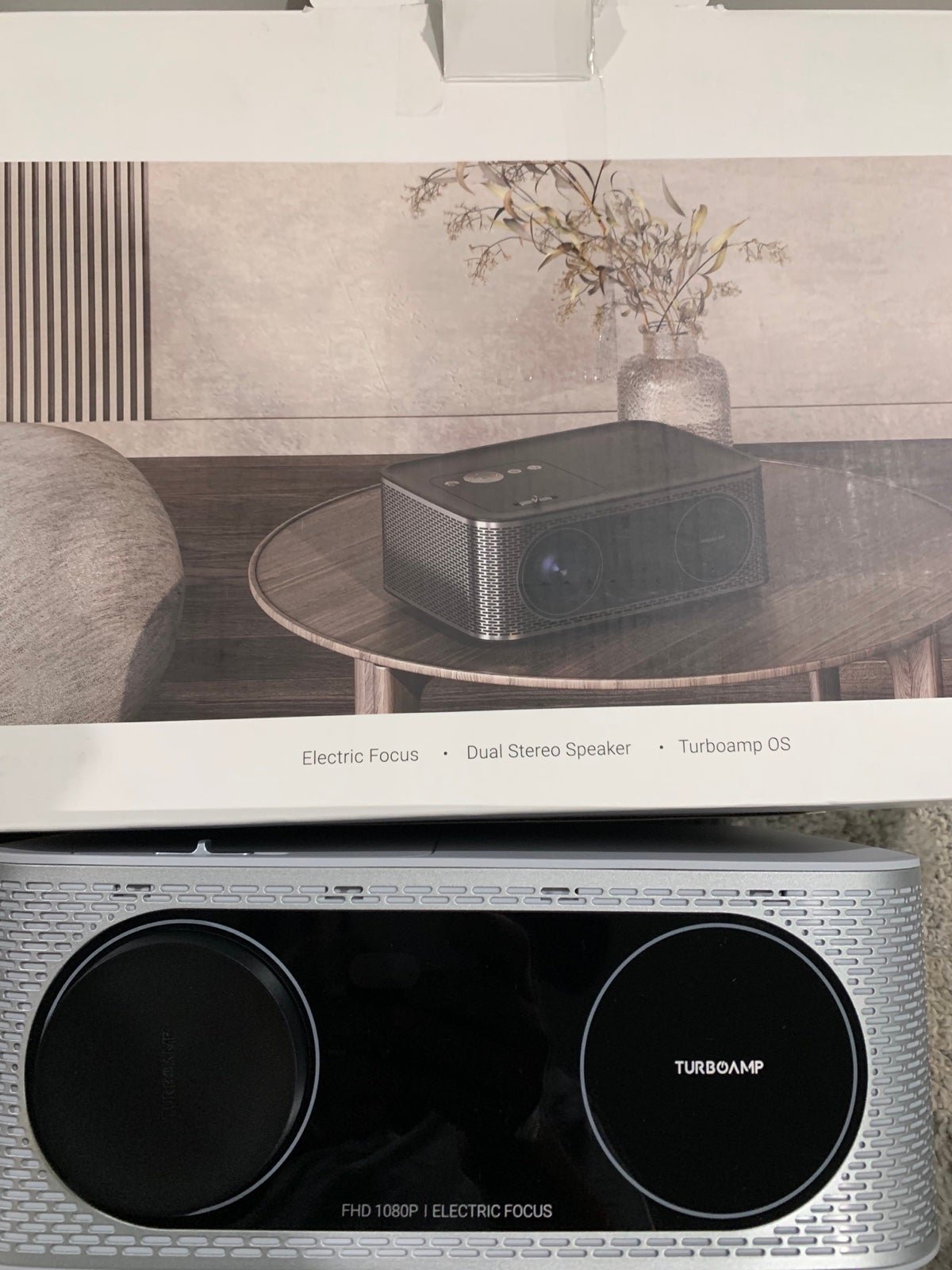 4K Projector with Wifi and Bluetooth, TURBOAMP 5G